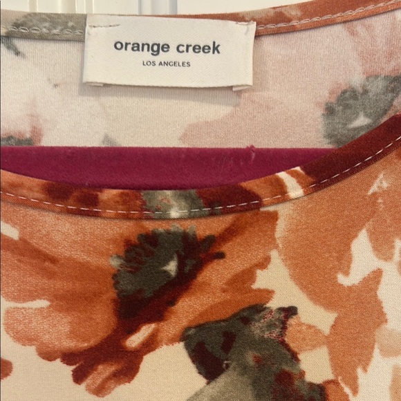 Orange Creek Floral Long Sleeve Dress Medium - Picture 3 of 5